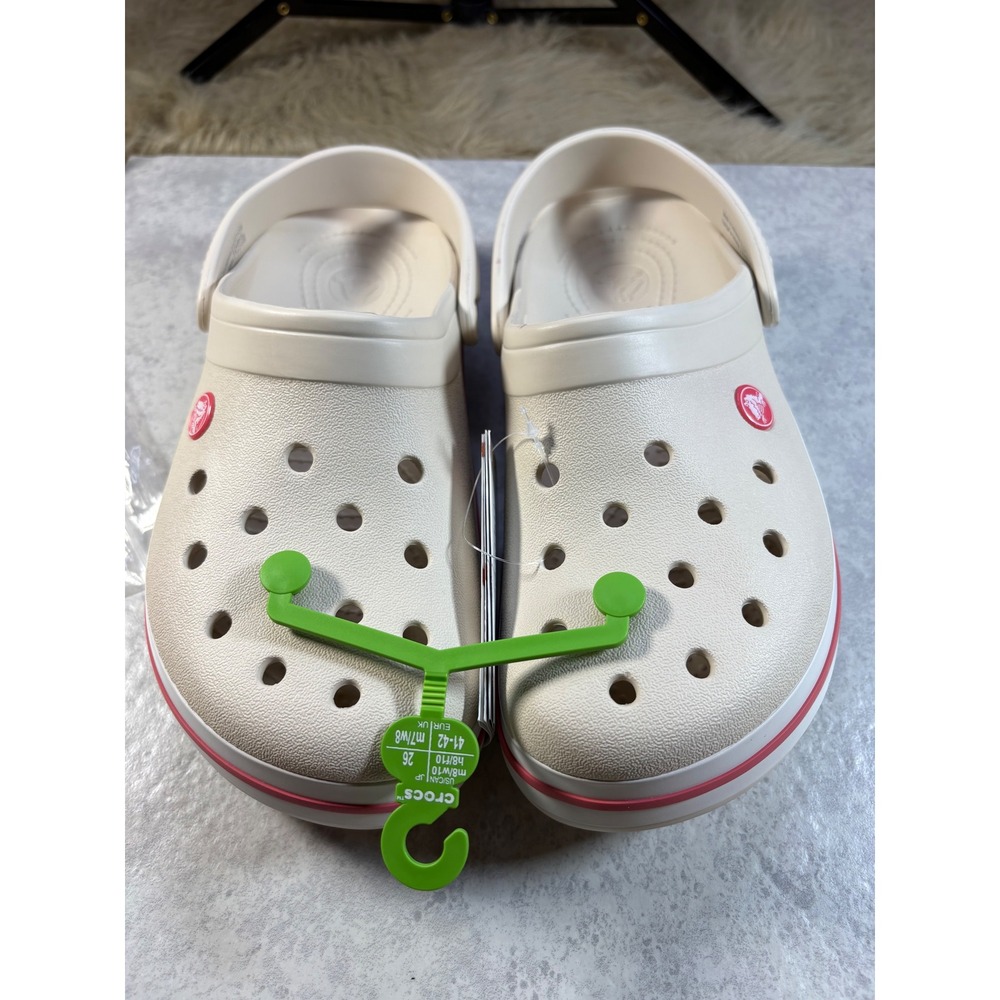 Crocs Crocband Clogs Stucco Melon Mens 8 Womens 10 Cream Pink 11016-1AS
